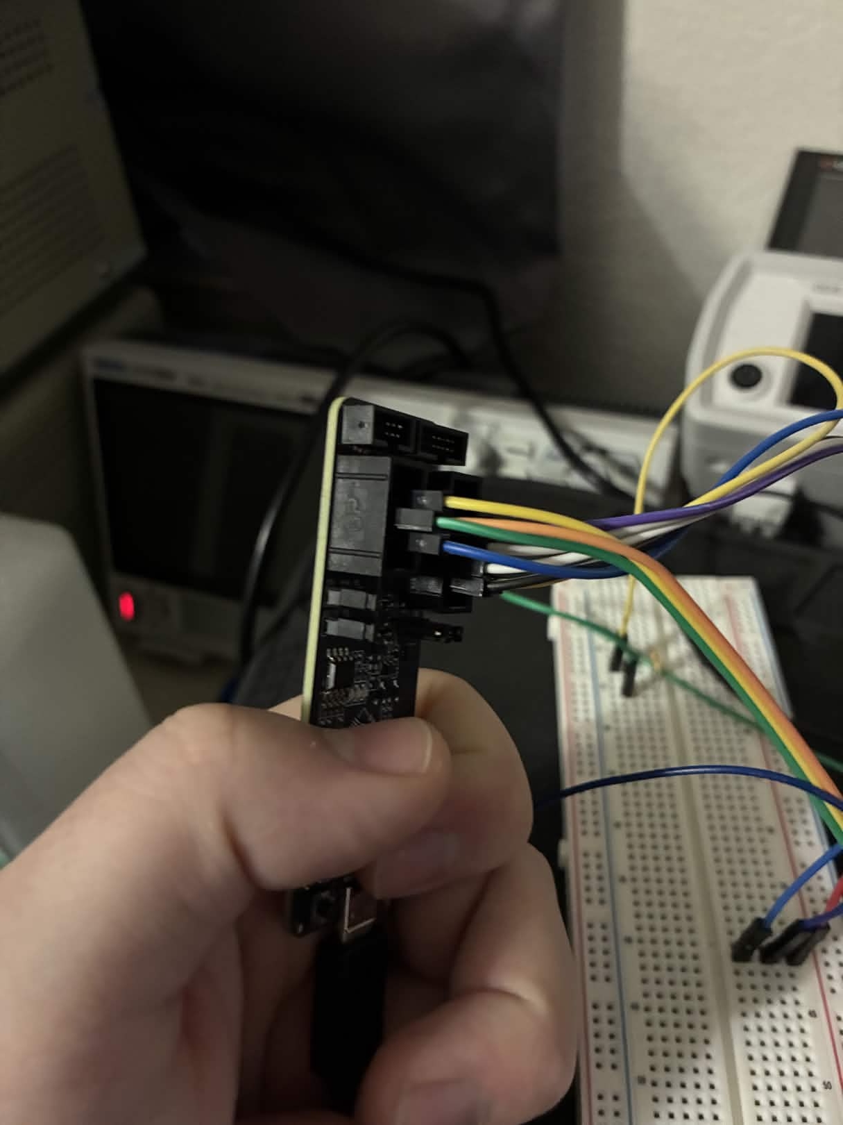 ESP-Prog JTAG connector end with wires attached