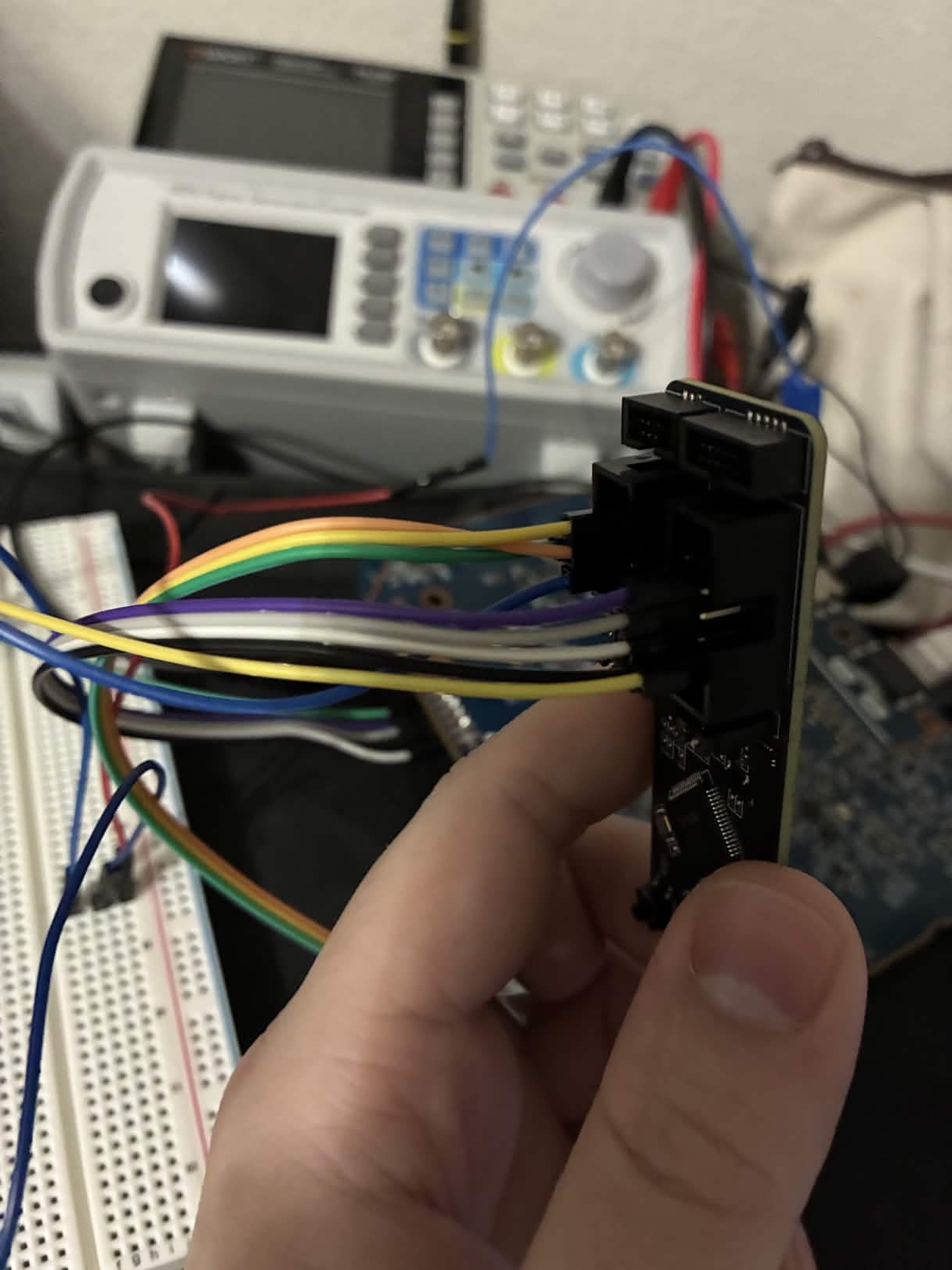 ESP-Prog fully wired up for the MR18 project